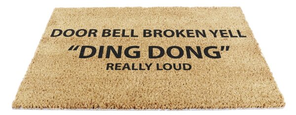 Rohožka z kokosového vlákna 40x60 cm Yell Ding Dong – Artsy Doormats