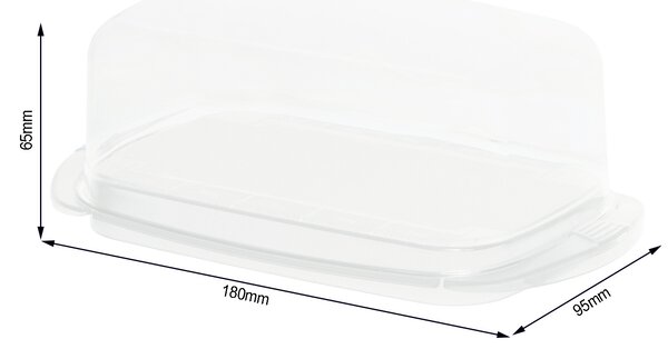 Dóza, box na maslo FRESH s priehľadným vekom, biely