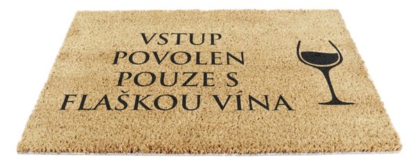 Rohožka z kokosového vlákna 40x60 cm Flaška Vína – Artsy Doormats