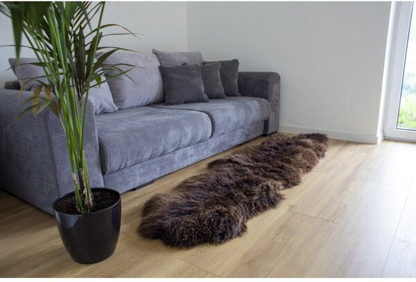 Ovčia kožušina double hnedá 180x65 cm