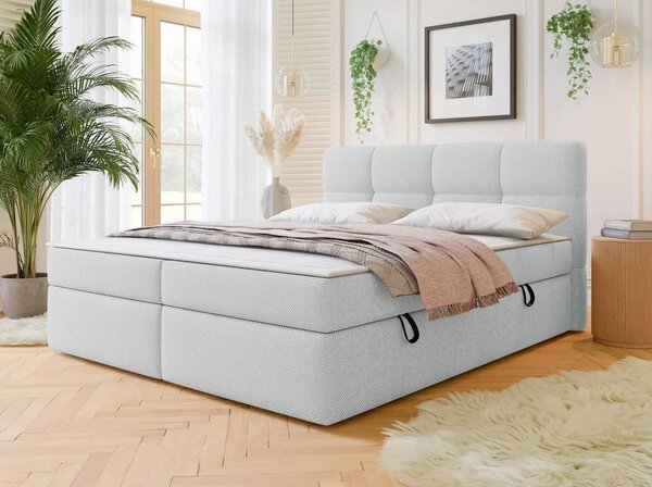 Americká manželská posteľ 180x200 ZENDER - svetlá šedá + topper ZDARMA