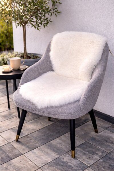 Ovčia kožušina biela strihaná Kožušina: M- 110x65 cm