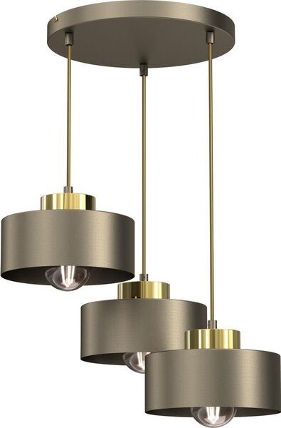 Luster na lanku MARTI 3xE27/15W/230V mosadz/zlatá