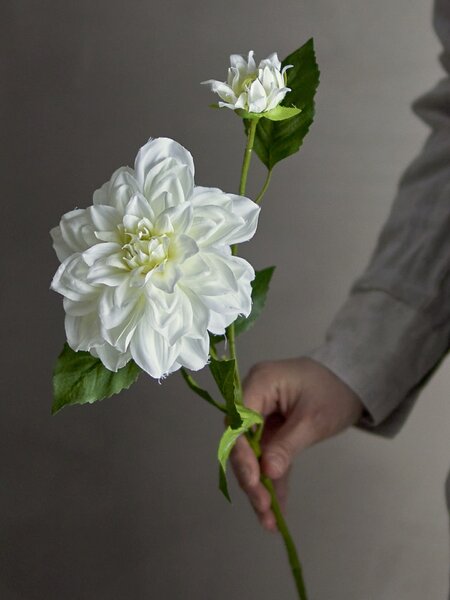 Umelá kvetina Dahlia White 63 cm