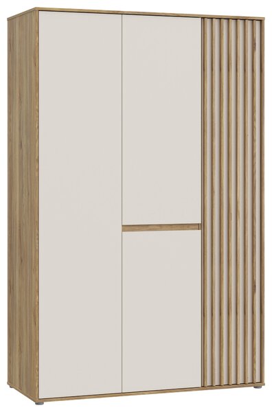 SKRIŇA S OTOČNÝMI DVERAMI, farba duba, piesková, 128,7/200/54 cm Hom`in - Skrine