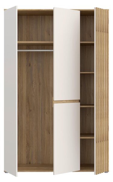SKRIŇA S OTOČNÝMI DVERAMI, farba duba, piesková, 128,7/200/54 cm Hom`in - Skrine