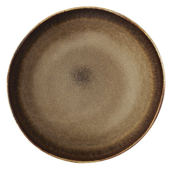 Hlboký kameninový tanier Brown 18 cm
