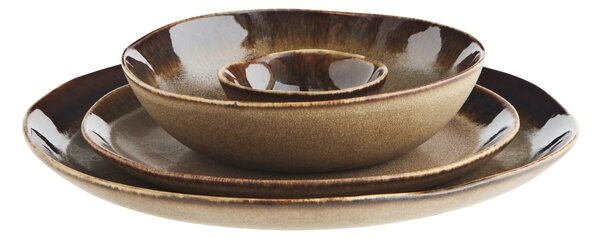Kameninový tanier Brown 27 cm
