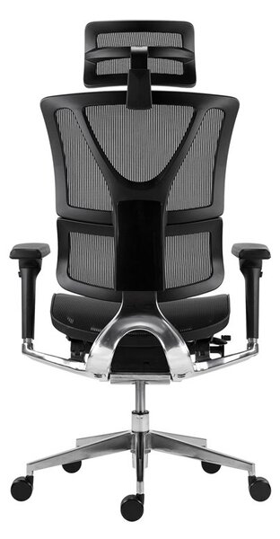 Kancelárska ergonomická stolička KORINA — sieť, čierna, nosnosť 150 kg