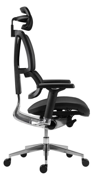 Kancelárska ergonomická stolička KORINA — sieť, čierna, nosnosť 150 kg