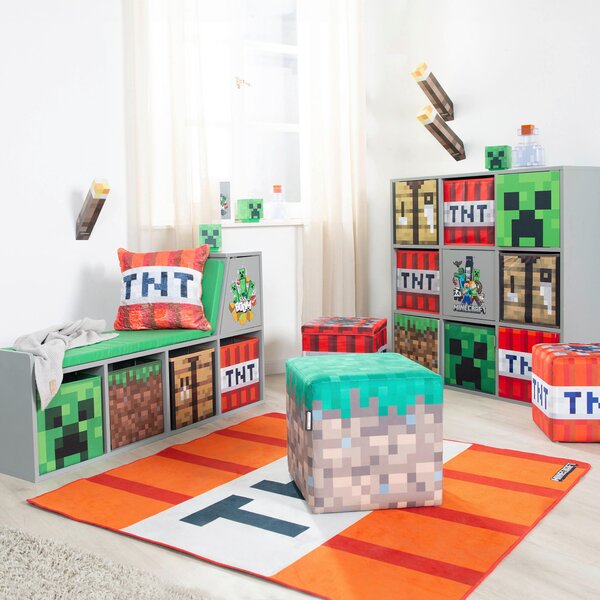 ÚLOŽNÝ BOX NA SEDENIE viacfarebná Minecraft - Detské izby