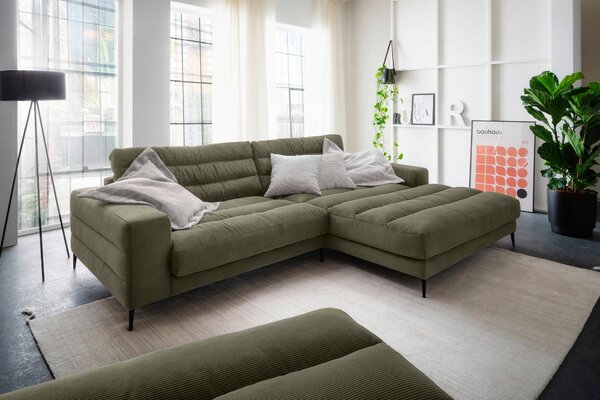 ROHOVÁ SEDAČKA, textil, kompozitné drevo, olivovozelená Dieter Knoll - Sedačky