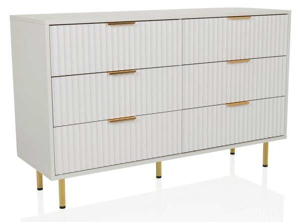 ŠIROKÁ KOMODA, biela, 120/75/40 cm MID.YOU - Online Only drobný nábytok, Online Only