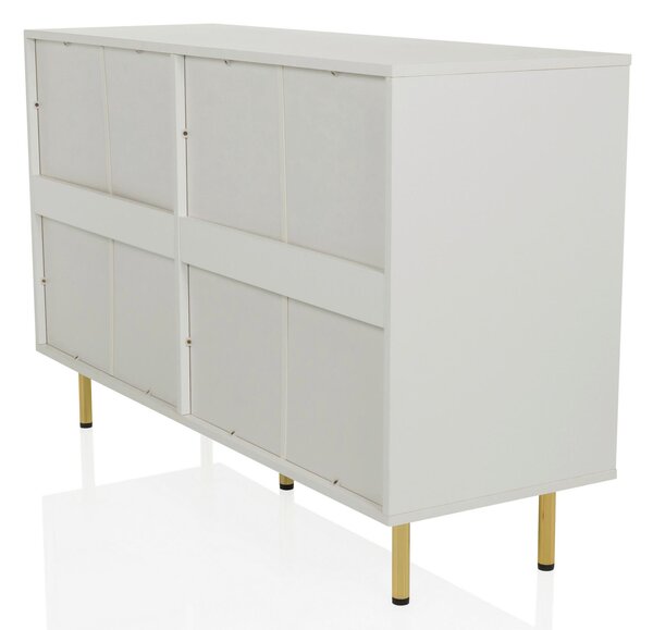 ŠIROKÁ KOMODA, biela, 120/75/40 cm MID.YOU - Online Only drobný nábytok, Online Only