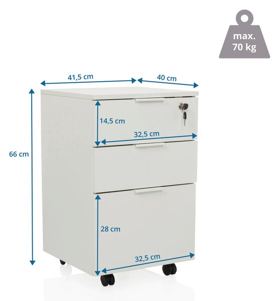 KONTAJNER NA KOLIESKACH, 41,5/66/40 cm MID.YOU - Online Only kancelárie, Online Only