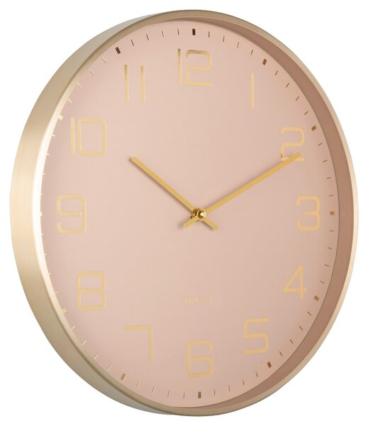 NÁSTENNÉ HODINY zlatá, svetlohnedá 40/40/4,2 cm Karlsson - Hodiny, Online Only