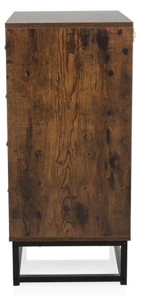 KOMODA, hnedá, čierna, 60/83,5/38,5 cm MID.YOU - Komody, Online Only