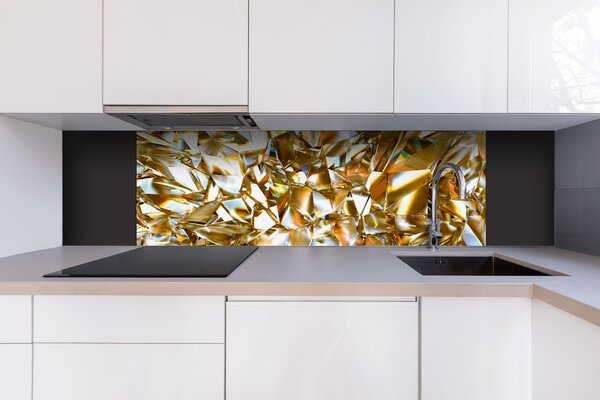 DIMEX | Dibond doska za kuchynskú linku | DBW-18060-072 Zlatý kryštál | 180 x 60 cm