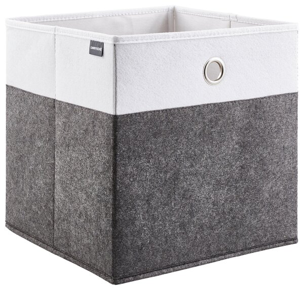 SKLADACÍ BOX, kov, textil, kartón, 32/32/32 cm Carryhome - Úložné boxy & dekoračné boxy