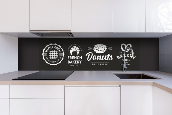 DIMEX | Dibond doska za kuchynskú linku | DBW-18060-223 Pekárske cedule | 180 x 60 cm