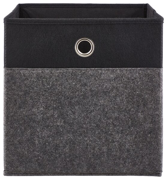 SKLADACÍ BOX, kov, textil, kartón, 32/32/32 cm Carryhome - Úložné boxy & dekoračné boxy
