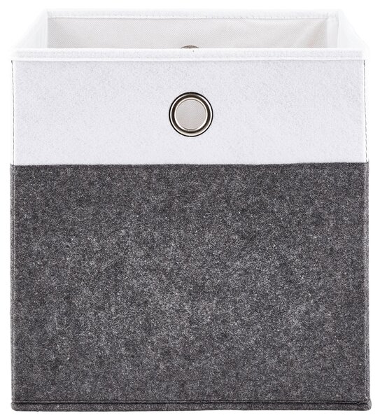 SKLADACÍ BOX, kov, textil, kartón, 32/32/32 cm Carryhome - Úložné boxy & dekoračné boxy