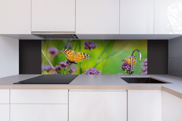 DIMEX | Dibond doska za kuchynskú linku | DBW-18060-113 Motýle | 180 x 60 cm