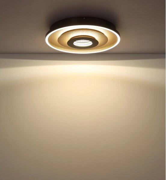 Globo 67824-30G - LED stropné svietidlo MILES, 30 W / 230 V, 3000/4000/6000 K, priemer 40 cm