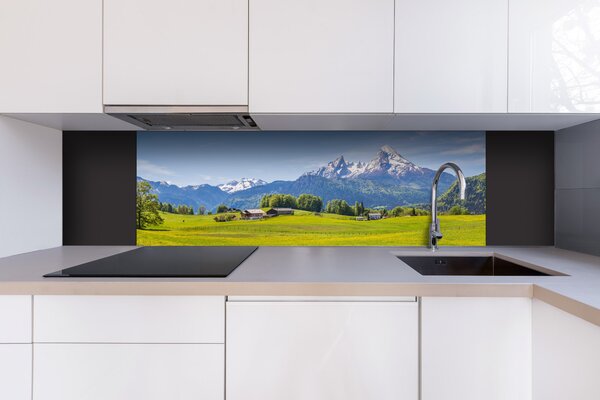 DIMEX | Dibond doska za kuchynskú linku | DBW-18060-135 Alpský pohľad | 180 x 60 cm