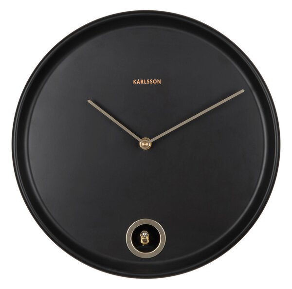 NÁSTENNÉ HODINY čierna 30 cm Karlsson - Hodiny, Online Only