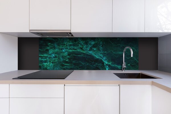 DIMEX | Dibond doska za kuchynskú linku | DBW-18060-281 Tmavozelená mramorová textúra | 180 x 60 cm