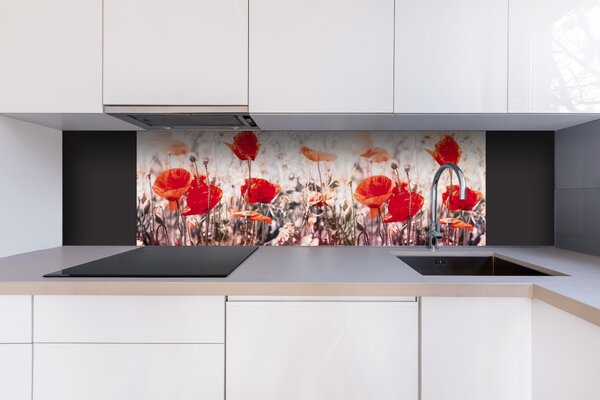 DIMEX | Dibond doska za kuchynskú linku | DBW-18060-171 Vlčí mak | 180 x 60 cm