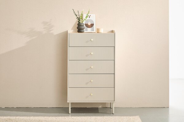 KOMODA, farba duba, svetlosivá, 70/121,6/40 cm Xora - Komody, Online Only