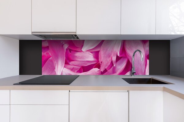DIMEX | Dibond doska za kuchynskú linku | DBW-18060-055 Fialové okvetné lístky | 180 x 60 cm