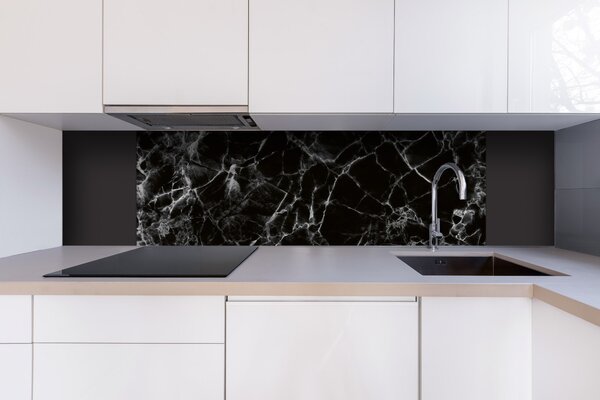 DIMEX | Dibond doska za kuchynskú linku | DBW-18060-155 Čierny mramor | 180 x 60 cm