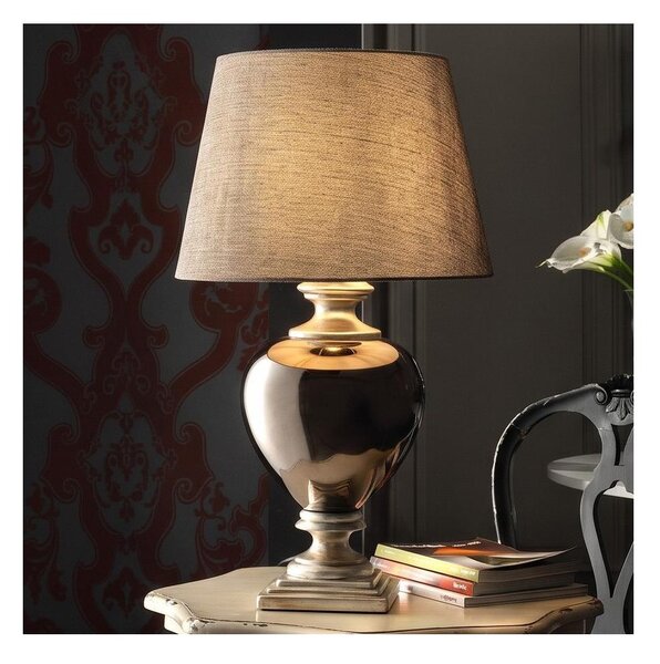 ONLI - Stolná lampa AMADEUS 1xE27/15W/230V sivá