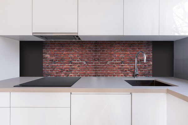 DIMEX | Dibond doska za kuchynskú linku | DBW-18060-301 Tmavo červené tehly | 180 x 60 cm