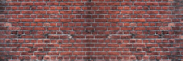 DIMEX | Dibond doska za kuchynskú linku | DBW-18060-301 Tmavo červené tehly | 180 x 60 cm