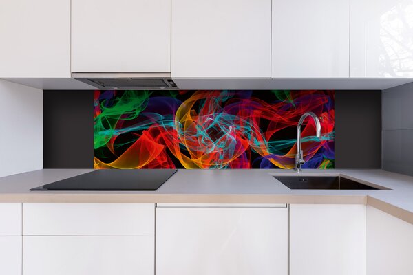DIMEX | Dibond doska za kuchynskú linku | DBW-18060-018 Farebné linky | 180 x 60 cm