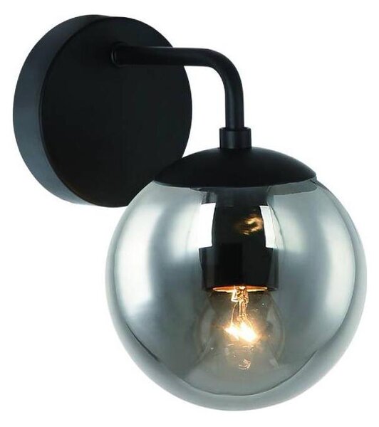 Open Design OR81411 - Nástenné svietidlo BAO 1xE27/8W/230V čierna/dymovo sivá