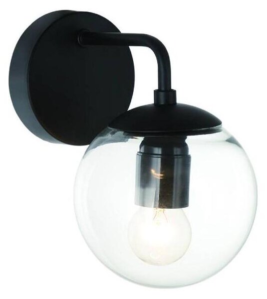 Open Design OR81404 - Nástenné svietidlo BAO 1xE27/8W/230V čierne/priehľadné
