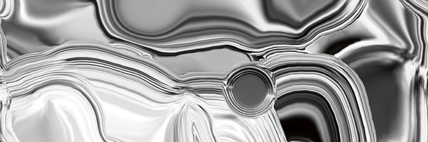 DIMEX | Dibond doska za kuchynskú linku | DBW-18060-101 Kvapalné chrómové striebro | 180 x 60 cm