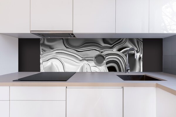 DIMEX | Dibond doska za kuchynskú linku | DBW-18060-101 Kvapalné chrómové striebro | 180 x 60 cm