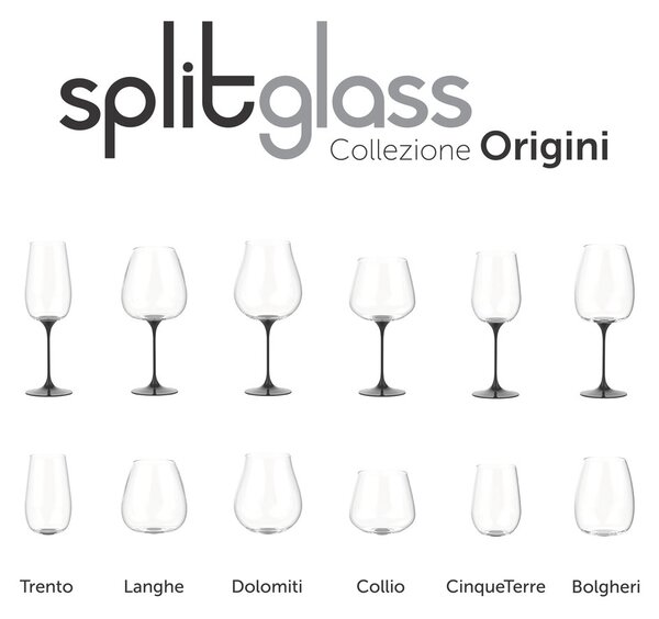 Poháre na víno Langhe, Trebonn SplitGlass Origini, 2 ks