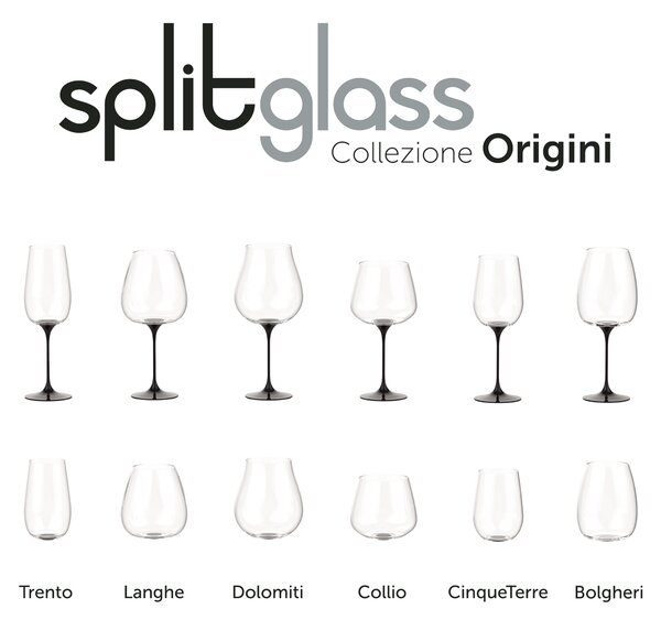 Poháre na víno Collio, Trebonn SplitGlass Origini, 2 ks