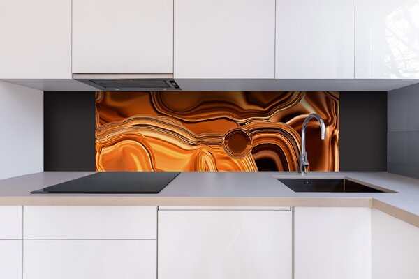 DIMEX | Dibond doska za kuchynskú linku | DBW-18060-102 Kvapalný chrómový bronz | 180 x 60 cm