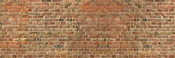 DIMEX | Dibond doska za kuchynskú linku | DBW-18060-306 Múr z červených tehál | 180 x 60 cm