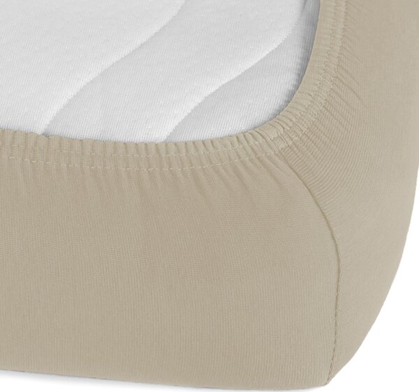 Jersey napínacie prestieradlo JR-027 Sivohnedé 80 x 200 - výška 20 cm