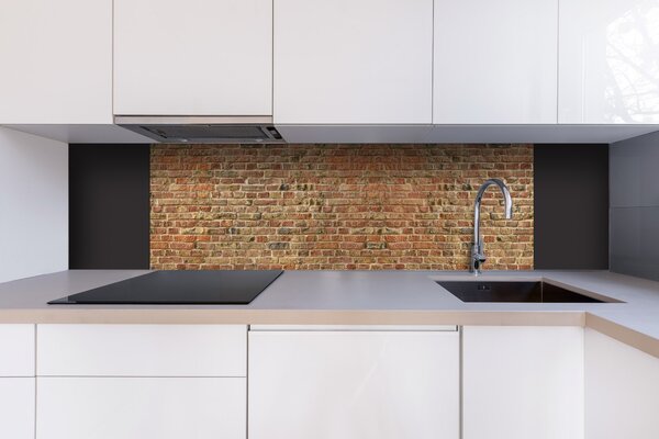 DIMEX | Dibond doska za kuchynskú linku | DBW-18060-306 Múr z červených tehál | 180 x 60 cm
