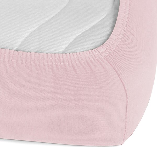 Jersey napínacie prestieradlo JR-032 Púdrovo ružová 80 x 200 - výška 20 cm